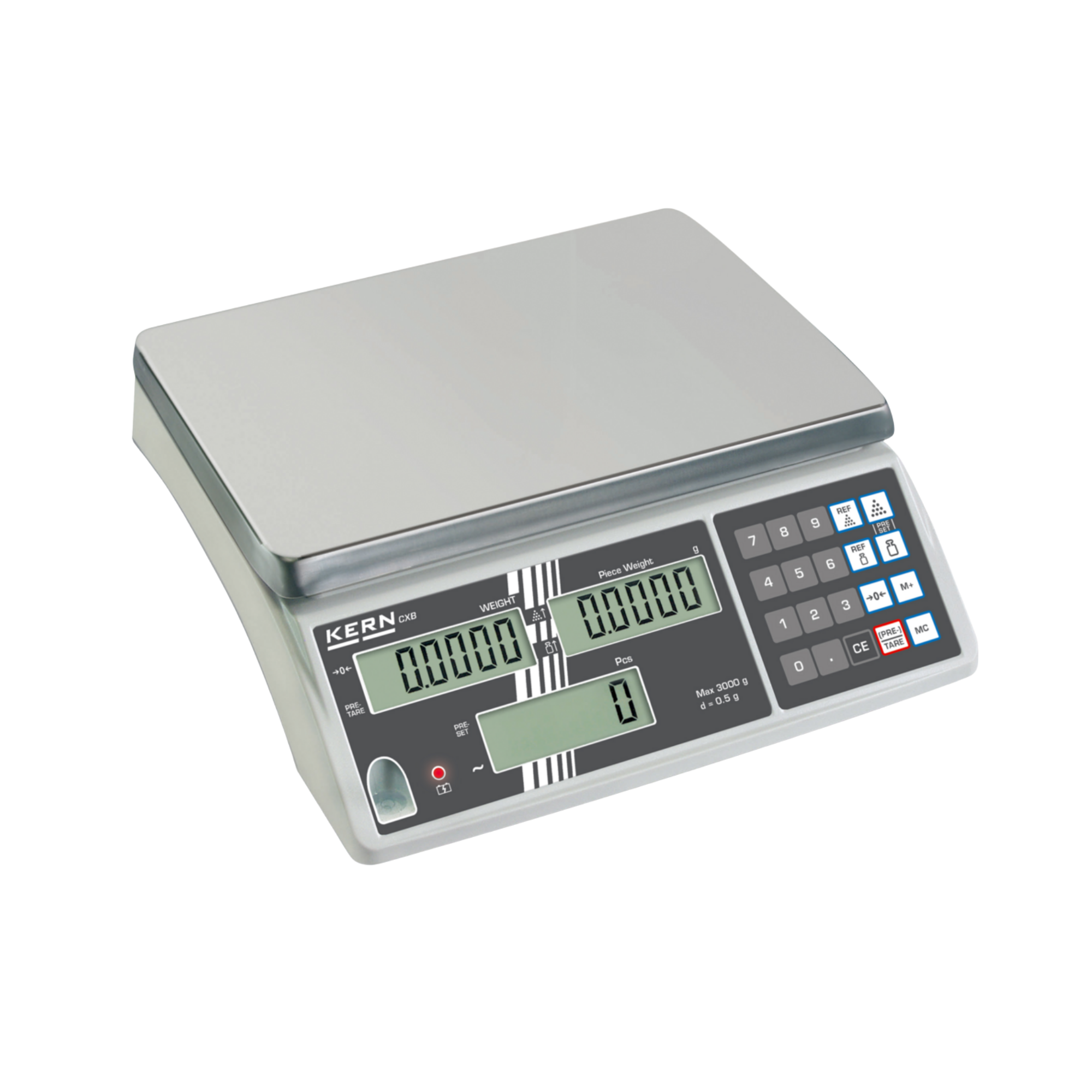 KERN CXB 30K2 Zählwaage, Inventur- und Kommissionierwaage, 30 kg / 2 g