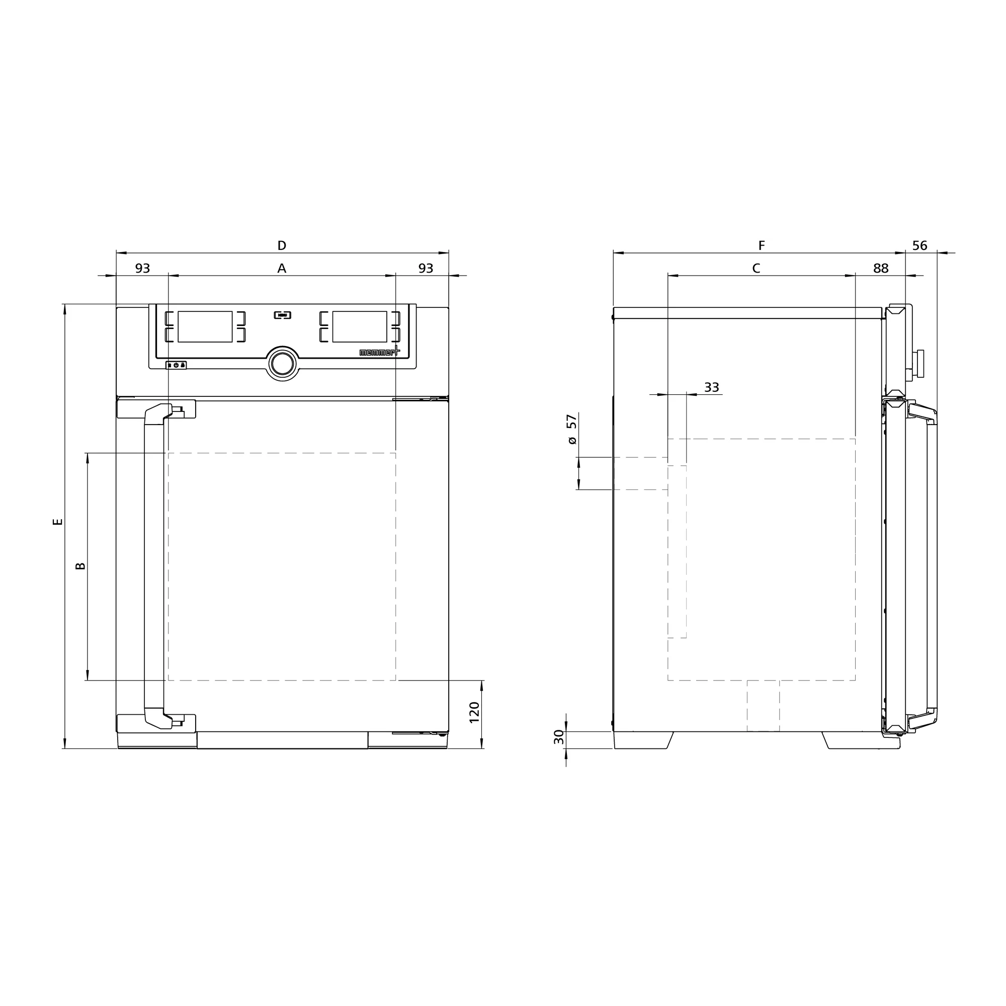 Memmert Heißluftsterilisator SF55plus, 53 L, TwinDISPLAY – Medizinprodukt Klasse IIb