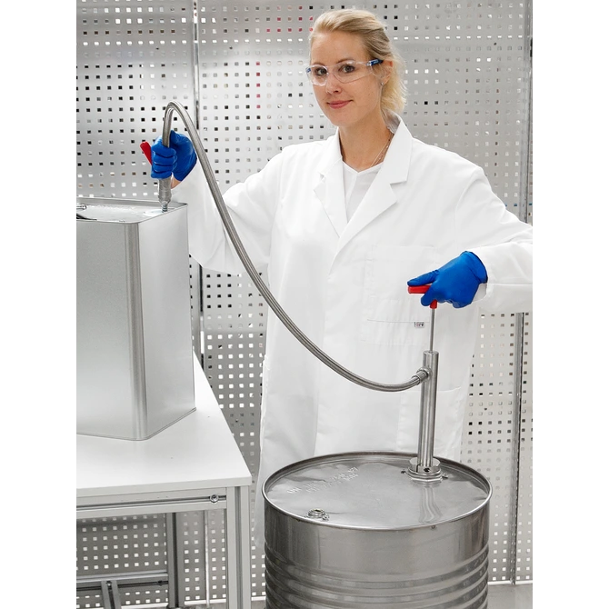 Bürkle Fasspumpe Edelstahl Auslaufbogen, 91 cm Eintauchtiefe, für Fässer bis 220 l, 5601-0800