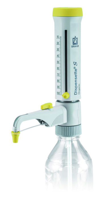 Brand Flaschenaufsatz-Dispenser, Dispensette® S, Organic, Analog, DE-M, 10-100 ml, mit RDV, #4630171