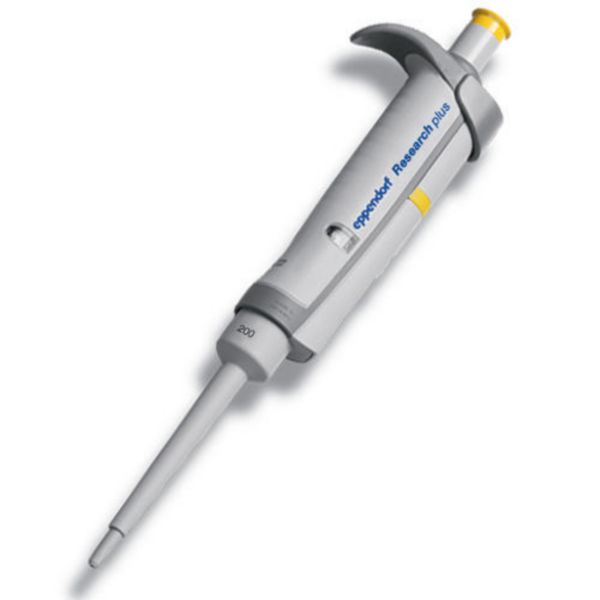 Eppendorf Research plus Einkanalpipette, fix, 200 µL, gelb, 3124000083, Detailansicht