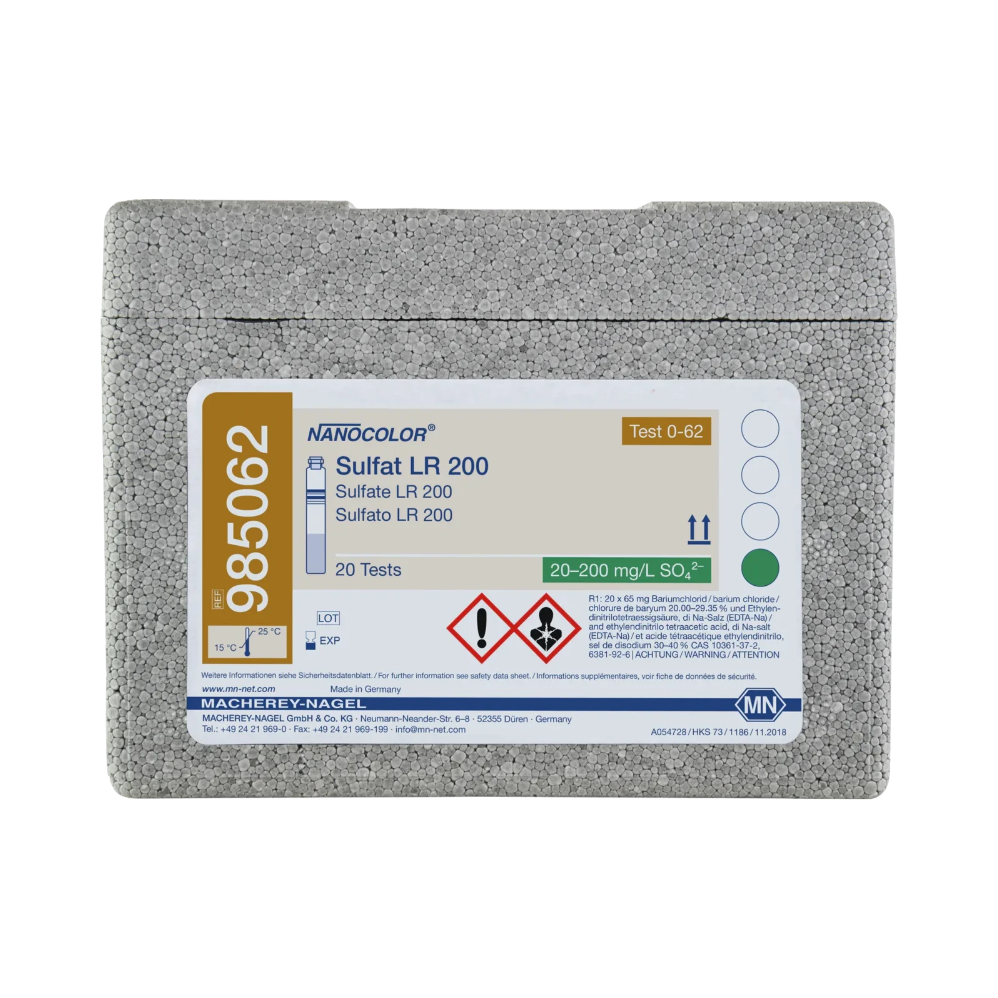 Macherey-Nagel NANOCOLOR Sulfat LR 200 Rundküvettentest, 985062