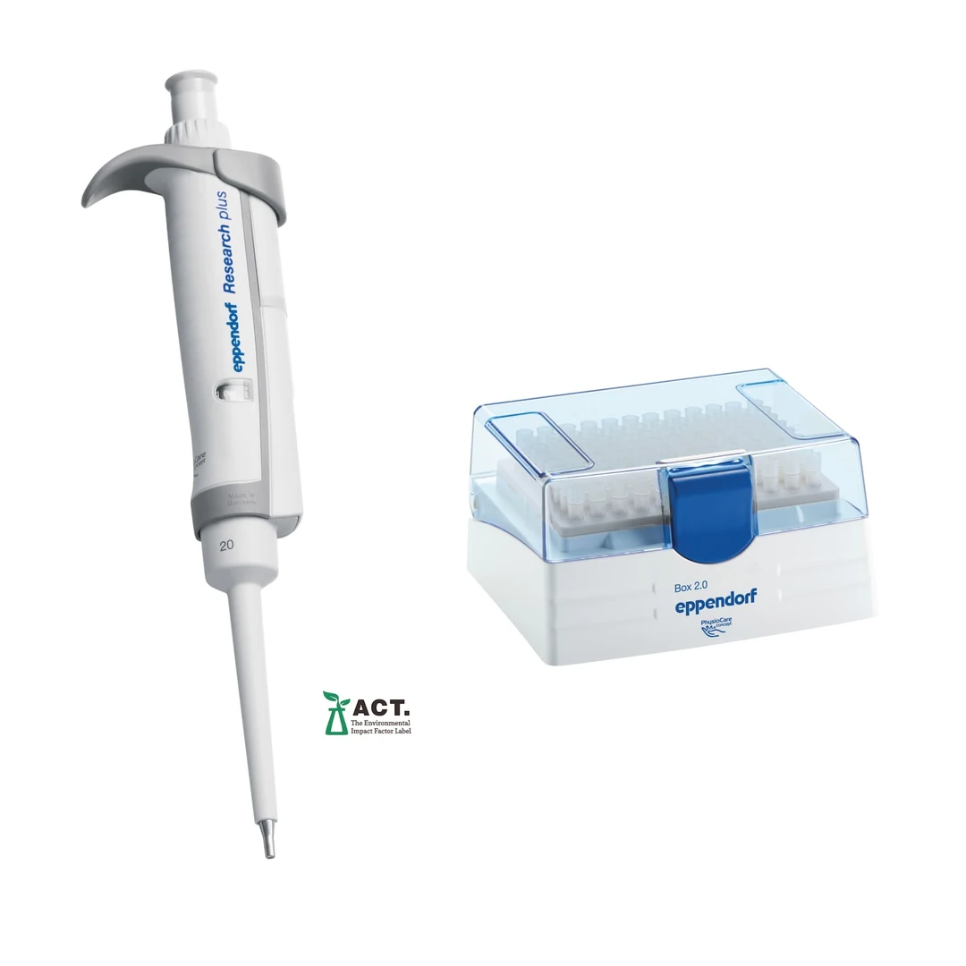 Eppendorf Research plus Einkanalpipette, variabel, 2-20 µL, hellgrau, 3123000098, Produktansicht Eppendorf
