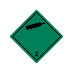 Gefahrgutetikett Klasse 2.2 (Nicht entzündbare Gase), 100 x 100 mm, Folie, Rolle à 1.000 Stk.